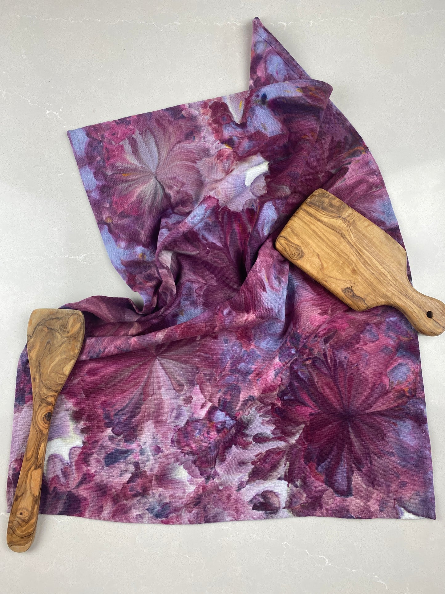 Ice-dyed Tea Towel: 100% Linen