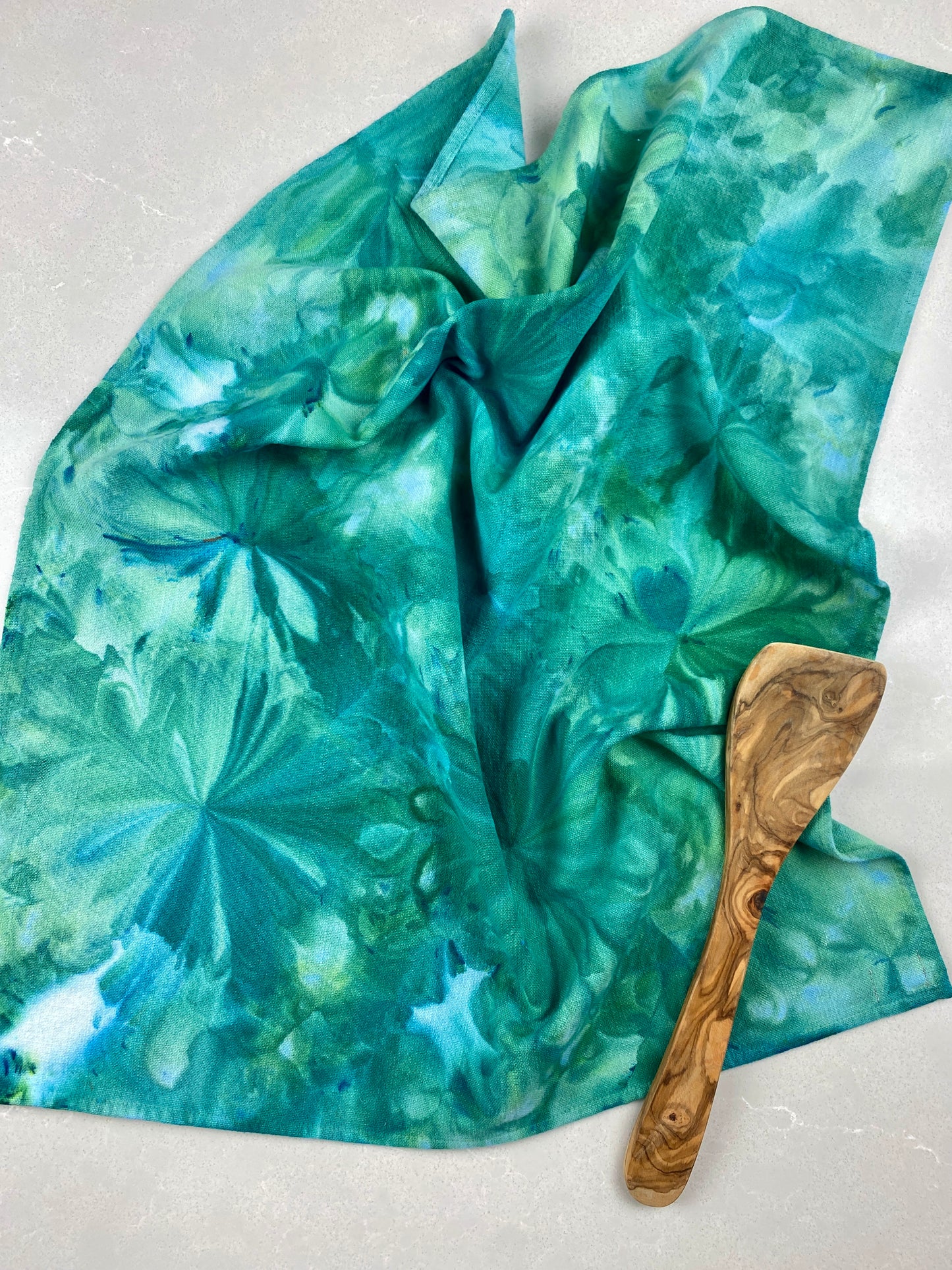 Ice-dyed Tea Towel: 100% Linen