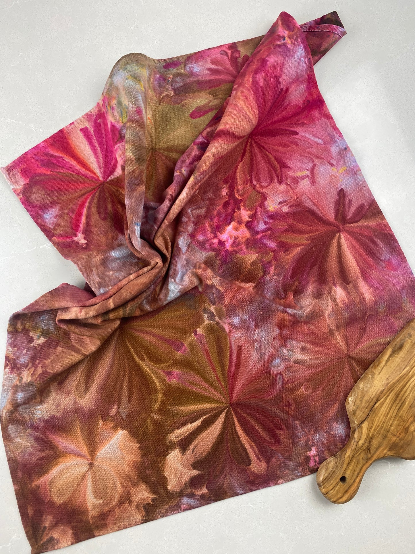 Ice-dyed Tea Towel: 100% Linen