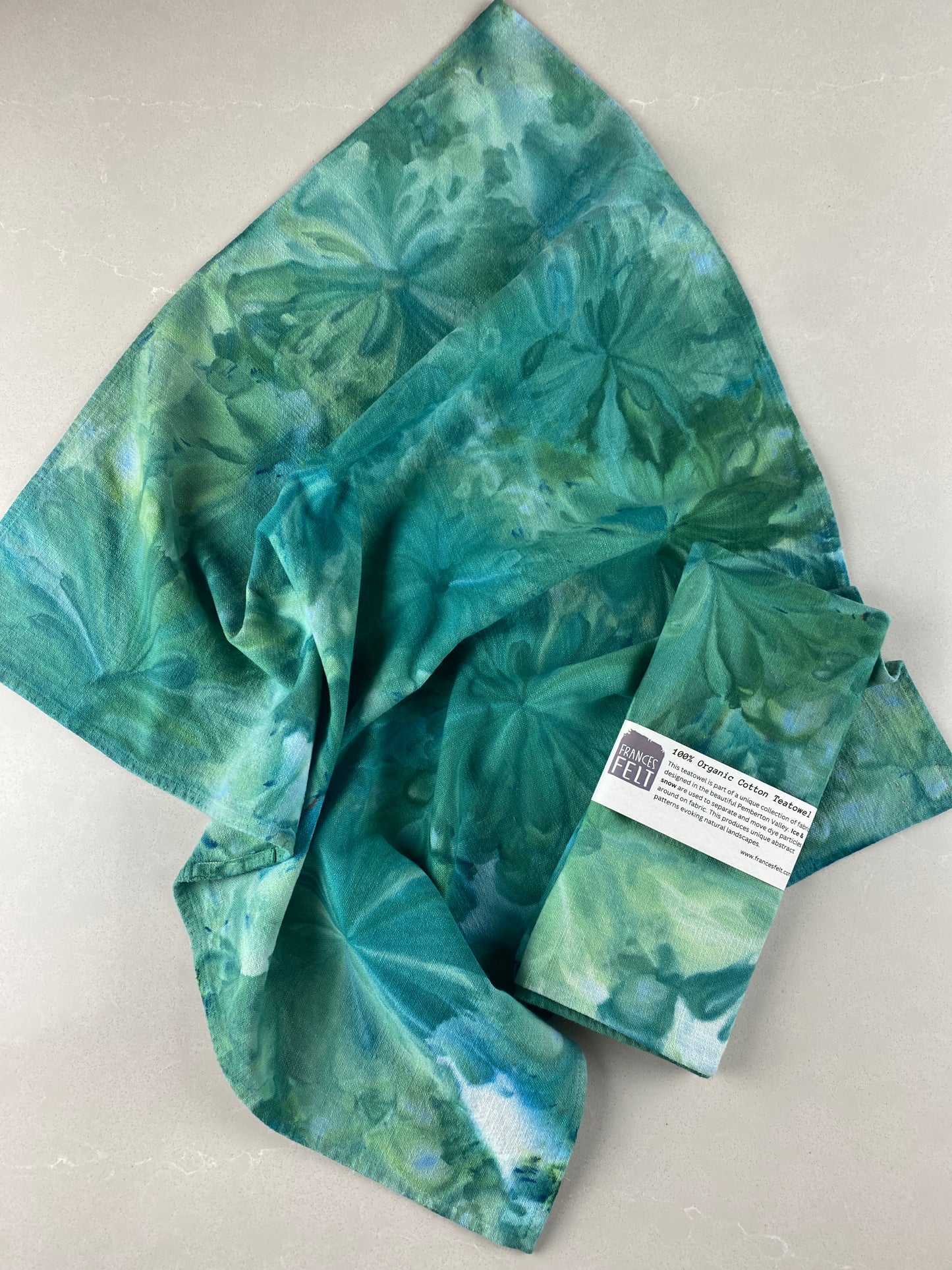 Ice-dyed Tea Towel: 100% Linen