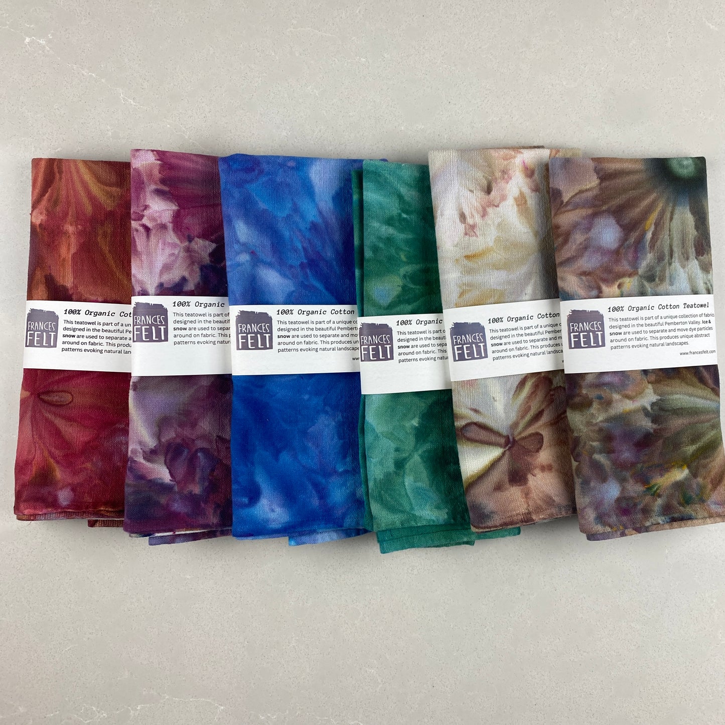 Ice-dyed Tea Towel: 100% Linen
