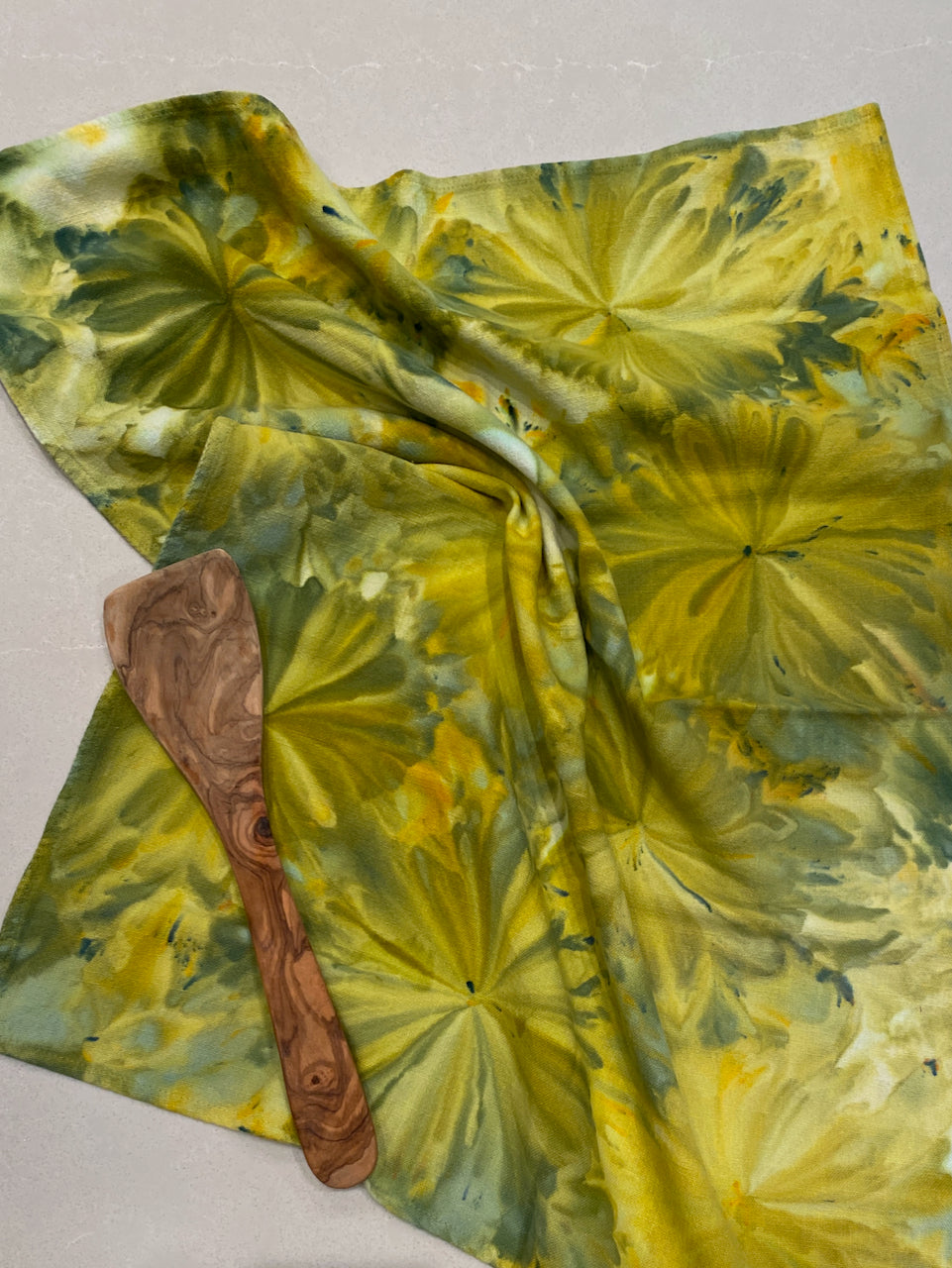 Ice-dyed Tea Towel: 100% Linen