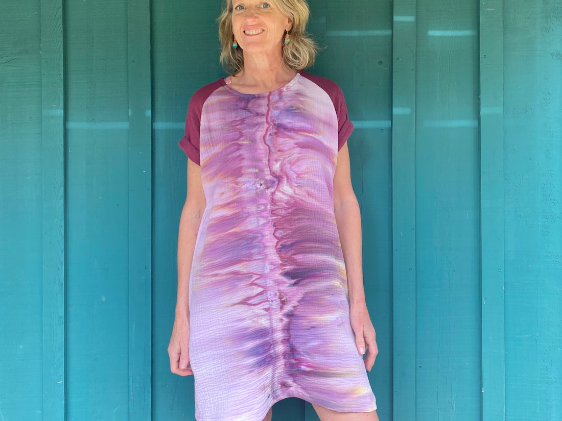 The REMY Raglan top - hacked into a dress.